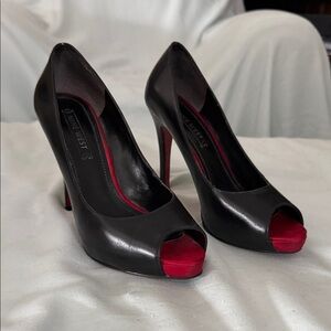 Nine West Black Heels with Red Accents
